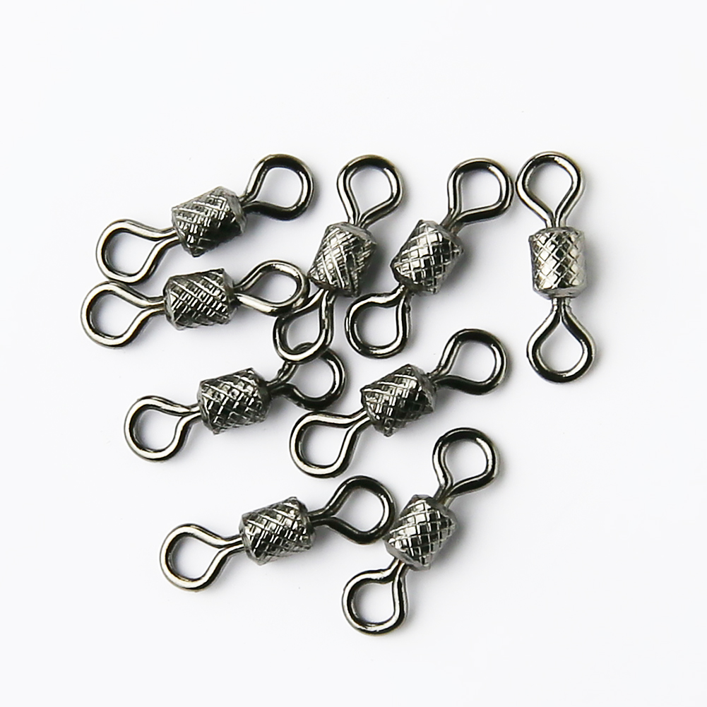 100pcs-Copper-Fishing-Connector-Swivels-Knurling-Ball-Bearing-Swivel-With-Safety-Snap-Solid-Rolling--32779359555