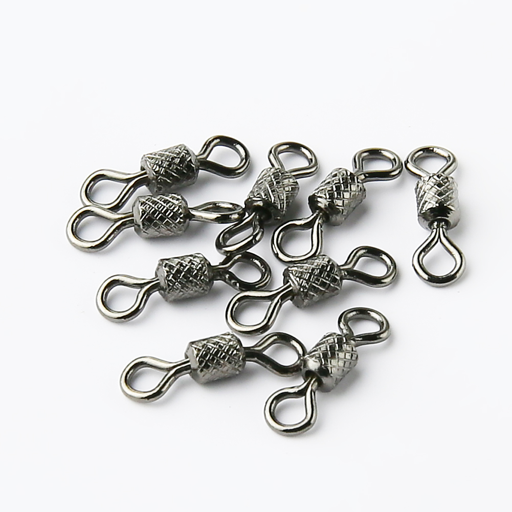 100pcs-Copper-Fishing-Connector-Swivels-Knurling-Ball-Bearing-Swivel-With-Safety-Snap-Solid-Rolling--32779359555