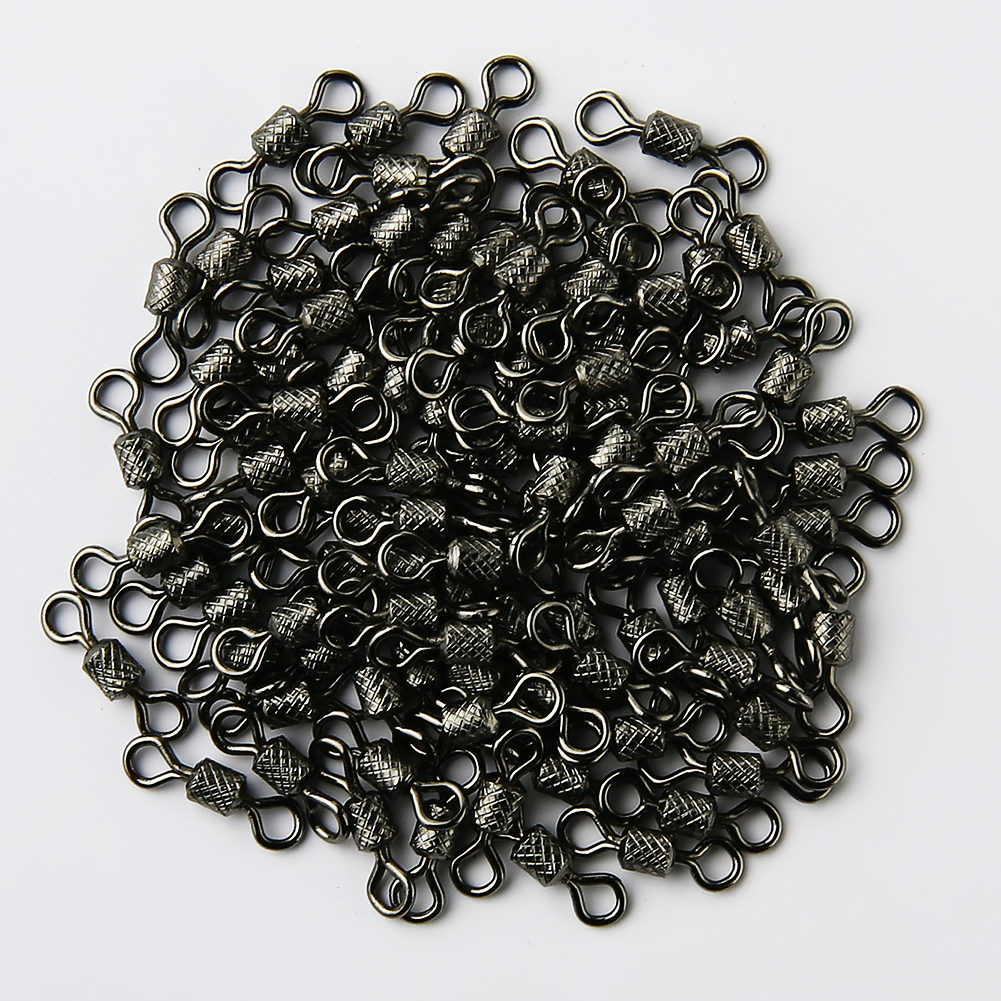 100pcs-Copper-Fishing-Connector-Swivels-Knurling-Ball-Bearing-Swivel-With-Safety-Snap-Solid-Rolling--32779359555