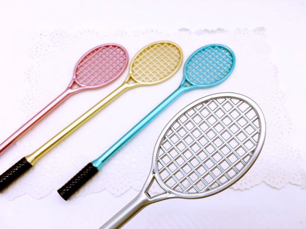 2016-1x-Badminton-racket-shape-creative-students-Gel-Ink-pen-038mm-office-stationery-learning-suppli-32745458853