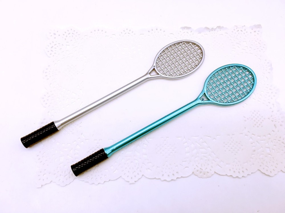 2016-1x-Badminton-racket-shape-creative-students-Gel-Ink-pen-038mm-office-stationery-learning-suppli-32745458853