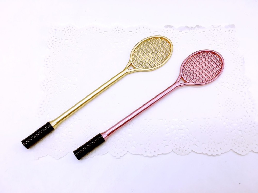 2016-1x-Badminton-racket-shape-creative-students-Gel-Ink-pen-038mm-office-stationery-learning-suppli-32745458853