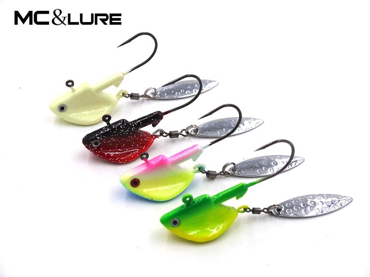 2pcspack--7g1014g21g-Fishing-Jig-Head-Hooks-With-Spinner--Metal-Spoon-Fish-Hook-Soft-bait-hook-Fishi-32643090217