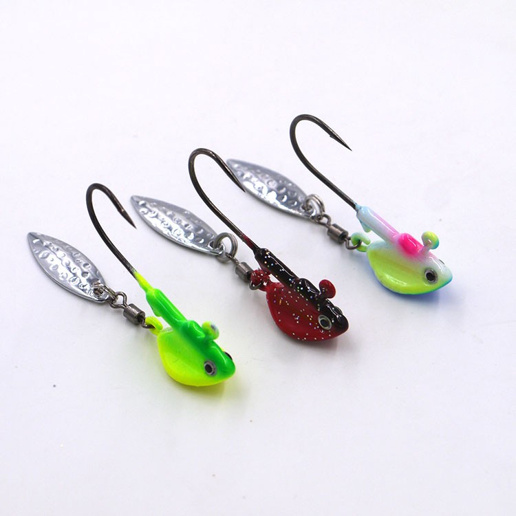 2pcspack--7g1014g21g-Fishing-Jig-Head-Hooks-With-Spinner--Metal-Spoon-Fish-Hook-Soft-bait-hook-Fishi-32643090217