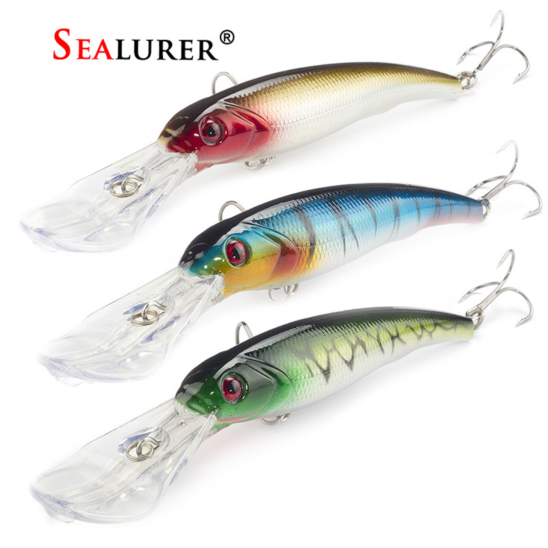 3PCSLot-SEALURER-Fishing-Lure-Big-Float-Minnow-Artificial-Plastic-Deep-Diver-Hard-Lures-3D-Eyes-Cran-32789302955