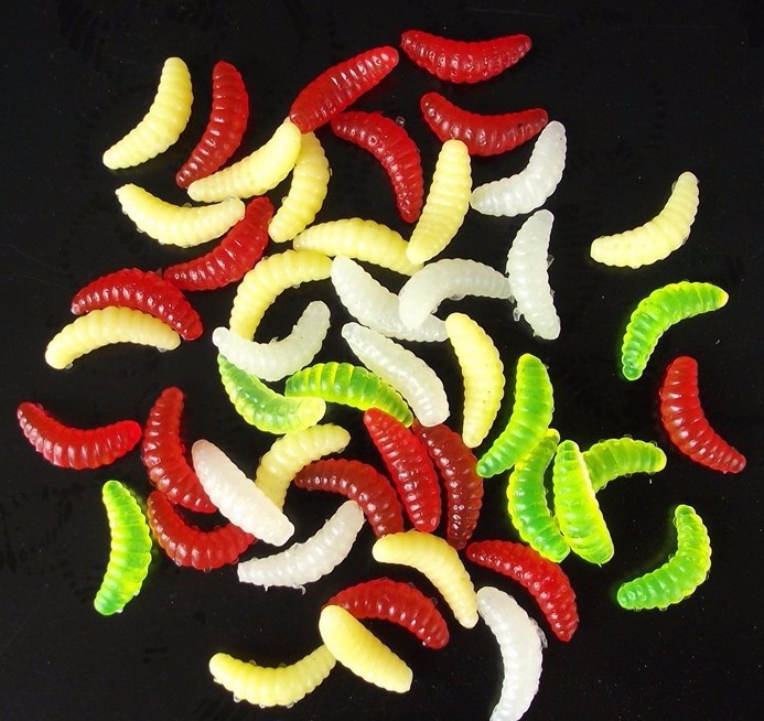 50PCS-2cm-04g-fishing-lure-maggot-Grub-Soft-Lure-Baits-smell-Worms-mixed-color-Fishing-Lures-Fishy-S-32405550911