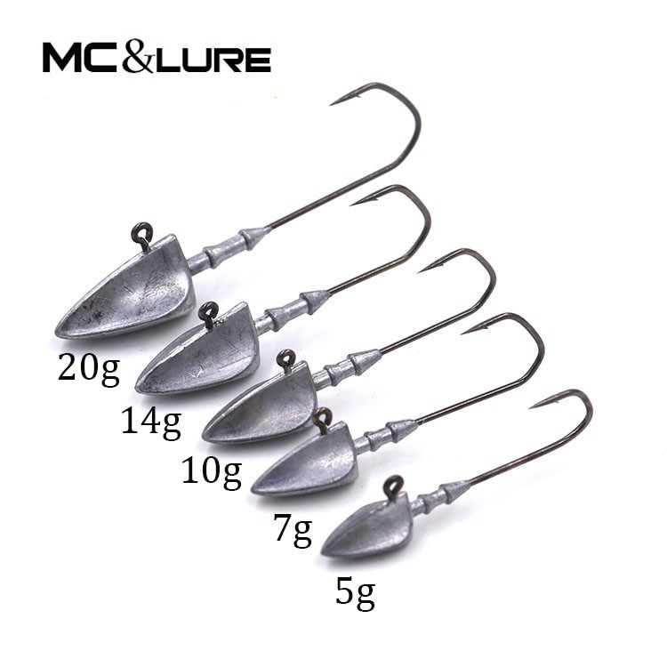 5PCSlot-fishing-lure5g7g10g14g20g--Jig-Head-hooks-fishing-bait-Soft-worm-soft-bait--Metal-jig-sharp--32638462267