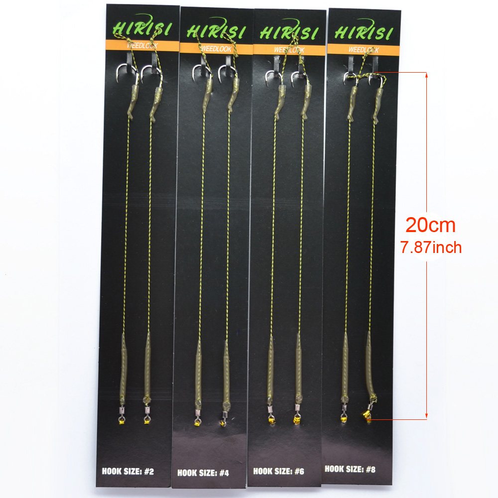 8pcs-Hirisi-Carp-Fishing-Hook-Link-Ready-Made-Hair-Combi-Rig-Teflon-Hook-Ready-Tied-32793428387