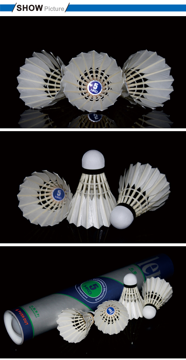Free-Shipping-original-HonKoo-badminton-shuttlecocks-HKO5-Top-grade-duck-feather-shuttlecocks-for-To-32213006135