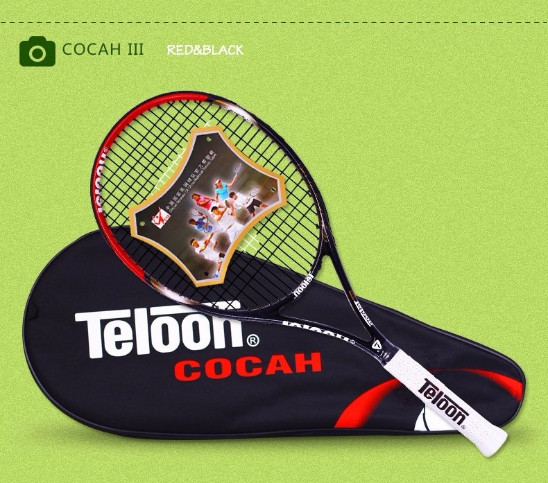 FreeShipTopQualityNewTeloonTennisRacketCarbonTrainingRacketsforManGrip414or438TennisRacquetK--R0002-32763197870