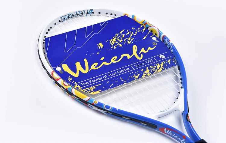 Freeofshipping19InchNewJuniorTennisRacketKidsAlumiumConstructionBlueColoredWithCoverPack-32670679008