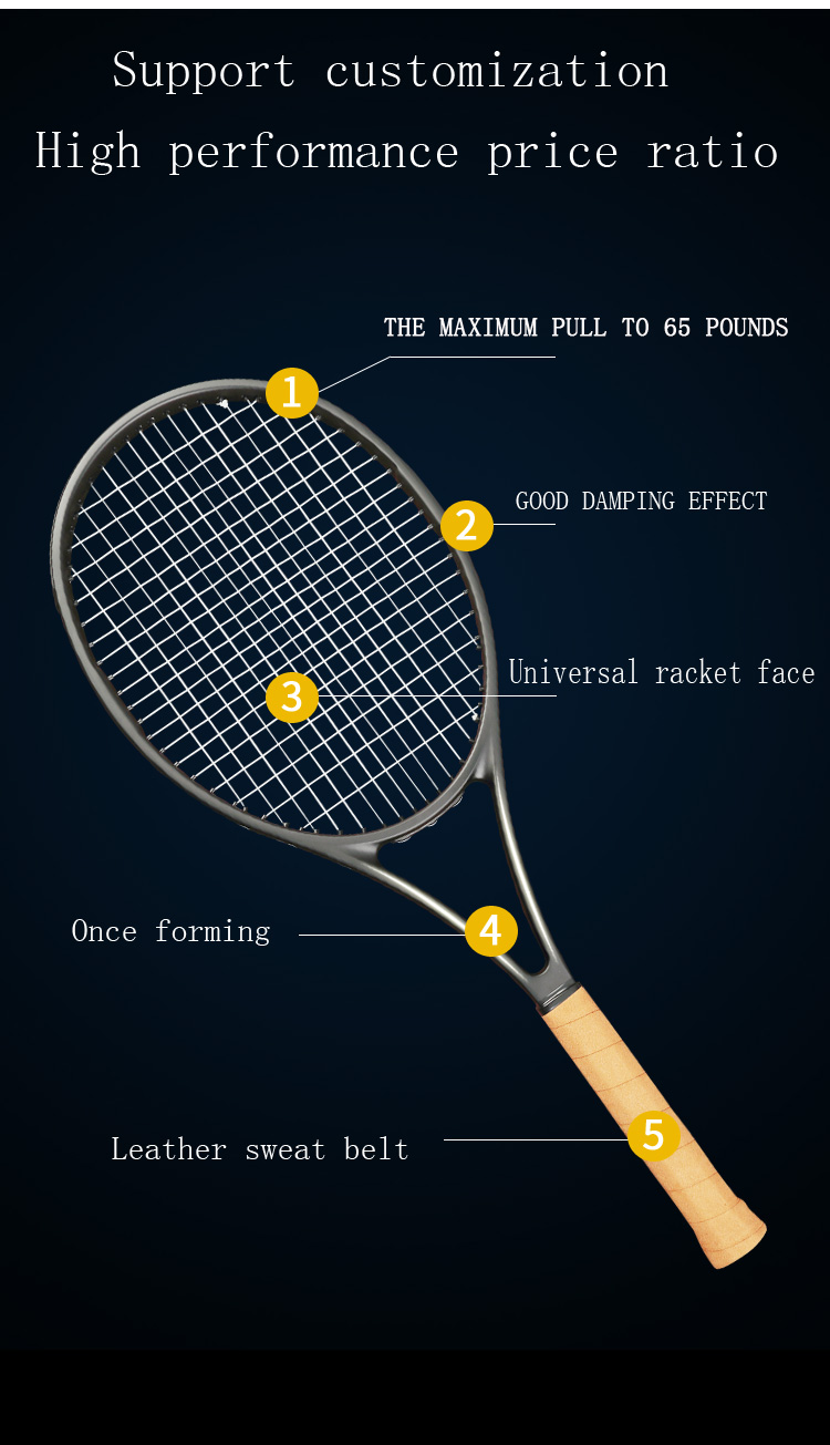 PS97BlackRacquetEquippedwithBagRogerFedererTennisRacketFoamedhandleFoamedhandglue100CarbonFibreMaterialFrame-32776004318