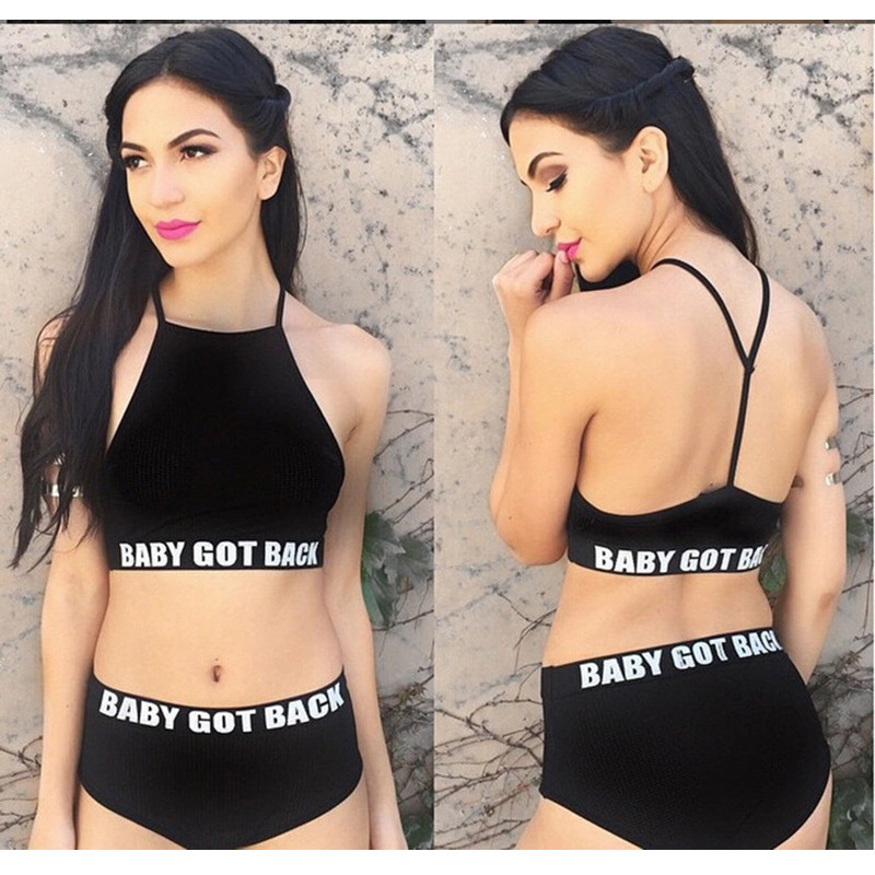 Women-high-waist-bikini-set-baby-got-back-letter-print-swimsuit-padded-bathing-suit-Beach-swimming-s-32780150493