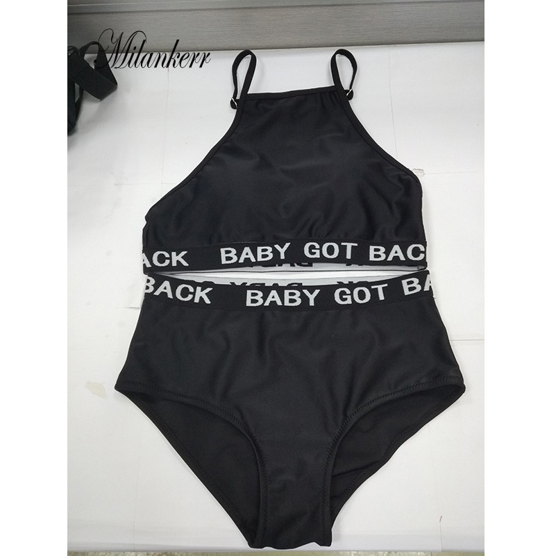 Women-high-waist-bikini-set-baby-got-back-letter-print-swimsuit-padded-bathing-suit-Beach-swimming-s-32780150493