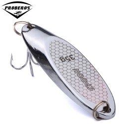 1PC Top Metal Spoon Lure 3g-40g Metal Bass Baits Silver Spoon Fishing Lure 8#-2# Hook Metal Lure Fishing Tackle
