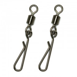 20pcs/lot Rolling swivel with hanging snap fishing tackle fishhooks fishing connector fishing swivels with snap