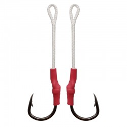 50pcs 10827 Jig Assist Fishing Hooks Jigging Assist Bait Fishing Hook With PE Line Size 1/0 2/0 3/0 4/0 5/0 6/0 7/0 8/0 9/0 10/0